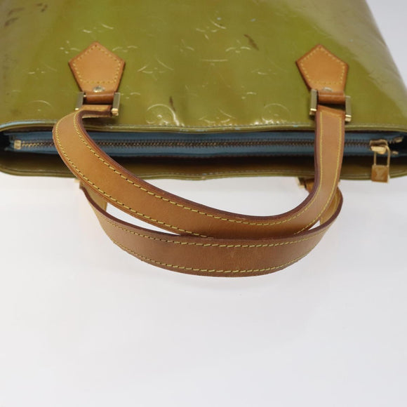 LOUIS VUITTON Monogram Vernis Houston Hand Bag Baby Blue M91005 LV Auth 117101