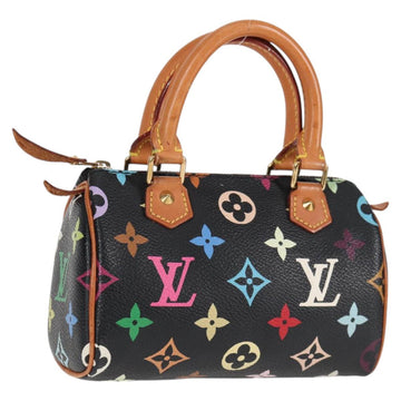 LOUIS VUITTON Monogram Multicolor Mini Speedy Bag Black M92644 LV Auth 117107AM