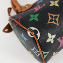 LOUIS VUITTON Monogram Multicolor Mini Speedy Bag Black M92644 LV Auth 117107AM-9