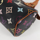 LOUIS VUITTON Monogram Multicolor Mini Speedy Bag Black M92644 LV Auth 117107AM-14