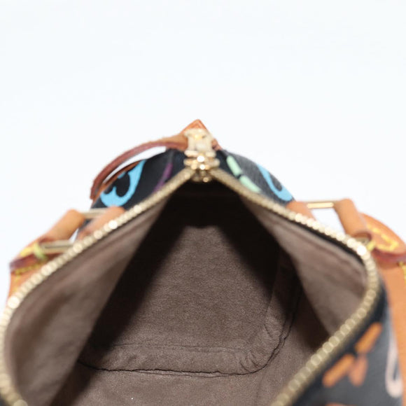 LOUIS VUITTON Monogram Multicolor Mini Speedy Bag Black M92644 LV Auth 117107AM