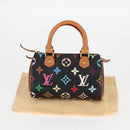 LOUIS VUITTON Monogram Multicolor Mini Speedy Bag Black M92644 LV Auth 117107AM-12