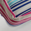 CHANEL Chain Shoulder Bag Canvas White Multicolor CC Auth 117109AM-18