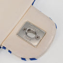 CHANEL Chain Shoulder Bag Canvas White Multicolor CC Auth 117109AM-22