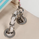 CHANEL Chain Shoulder Bag Canvas White Multicolor CC Auth 117109AM-24