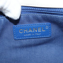 CHANEL Chain Shoulder Bag Canvas White Multicolor CC Auth 117109AM-26