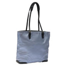 PRADA Shoulder Bag Leather Blue Silver Auth 117118-1