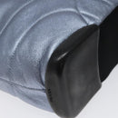 PRADA Shoulder Bag Leather Blue Silver Auth 117118-12