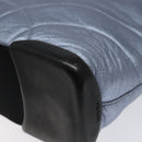 PRADA Shoulder Bag Leather Blue Silver Auth 117118-13