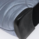 PRADA Shoulder Bag Leather Blue Silver Auth 117118-14