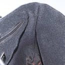 PRADA Shoulder Bag Leather Blue Silver Auth 117118-19