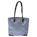 PRADA Shoulder Bag Leather Blue Silver Auth 117118-2