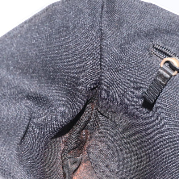 PRADA Shoulder Bag Leather Blue Silver Auth 117118