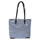 PRADA Shoulder Bag Leather Blue Silver Auth 117118-3