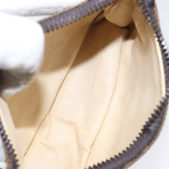 FENDI Zucca Canvas Pouch Black Brown Auth 117119