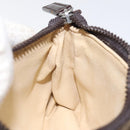 FENDI Zucca Canvas Pouch Black Brown Auth 117119-11