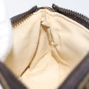 FENDI Zucca Canvas Pouch Black Brown Auth 117119-17