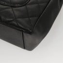 CHANEL Matelasse Chain Tote Bag Caviar Skin Black Gold CC Auth 117131AM-17