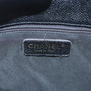 CHANEL Matelasse Chain Tote Bag Caviar Skin Black Gold CC Auth 117131AM-18
