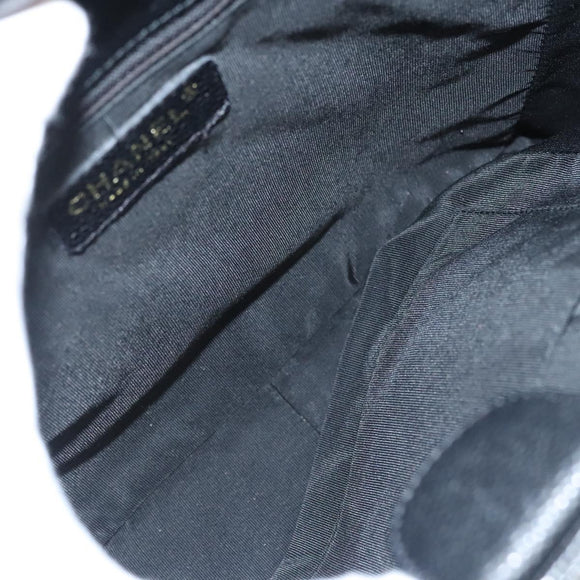 CHANEL Matelasse Chain Tote Bag Caviar Skin Black Gold CC Auth 117131AM