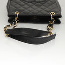 CHANEL Matelasse Chain Tote Bag Caviar Skin Black Gold CC Auth 117131AM-7