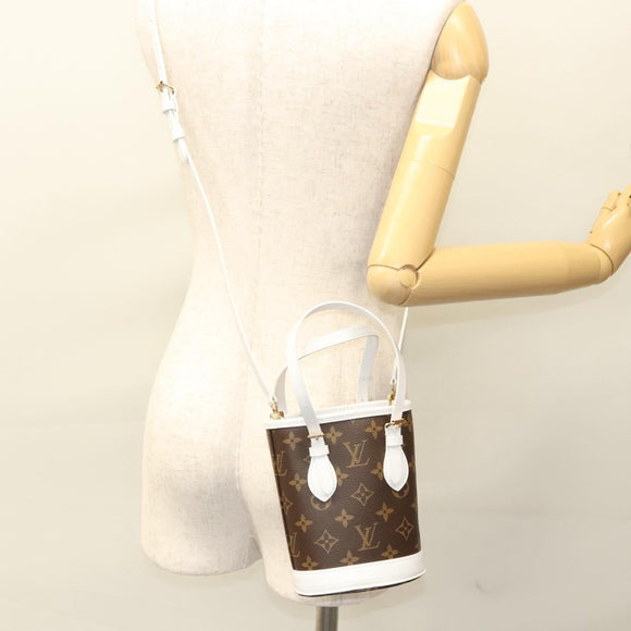 LOUIS VUITTON Monogram Nano Bucket Shoulder Bag M81489 LV Auth 117144SM