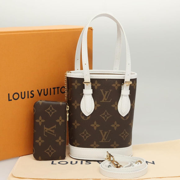 LOUIS VUITTON Monogram Nano Bucket Shoulder Bag M81489 LV Auth 117144SM
