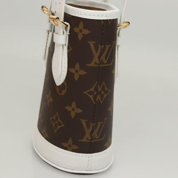 LOUIS VUITTON Monogram Nano Bucket Shoulder Bag M81489 LV Auth 117144SM