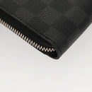 LOUIS VUITTON Damier Graphite Zippy Organizer Long Wallet N63077 Auth 117148SM-15