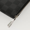 LOUIS VUITTON Damier Graphite Zippy Organizer Long Wallet N63077 Auth 117148SM-16