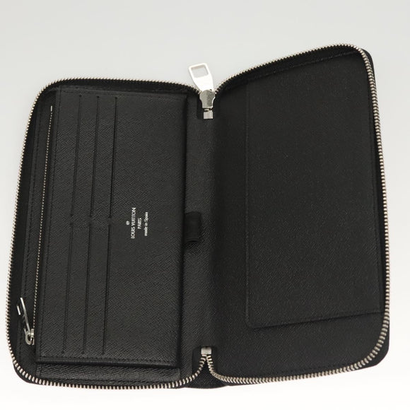 LOUIS VUITTON Damier Graphite Zippy Organizer Long Wallet N63077 Auth 117148SM