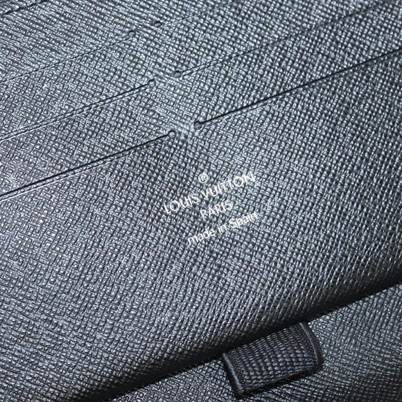 LOUIS VUITTON Damier Graphite Zippy Organizer Long Wallet N63077 Auth 117148SM