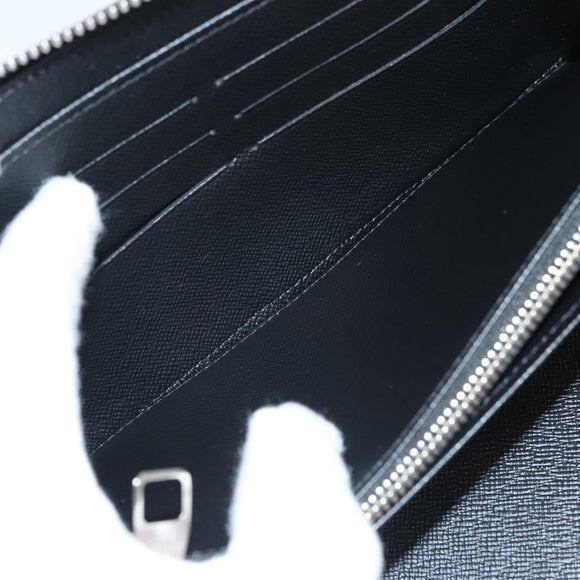 LOUIS VUITTON Damier Graphite Zippy Organizer Long Wallet N63077 Auth 117148SM