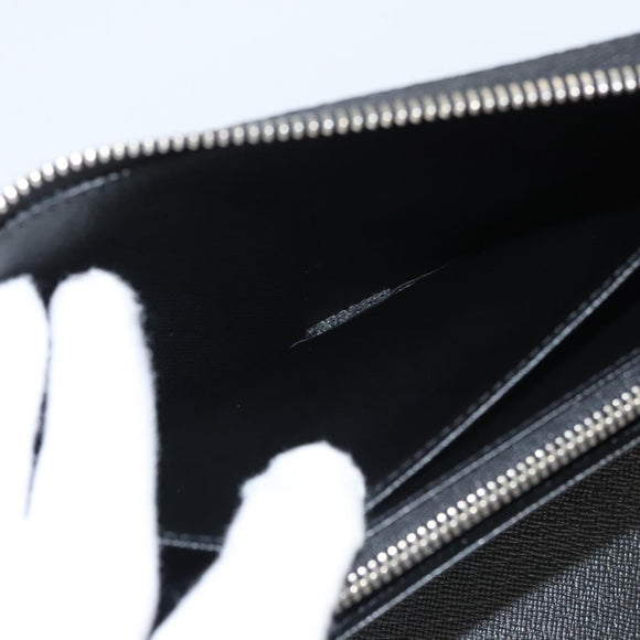 LOUIS VUITTON Damier Graphite Zippy Organizer Long Wallet N63077 Auth 117148SM