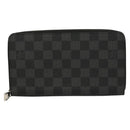 LOUIS VUITTON Damier Graphite Zippy Organizer Long Wallet N63077 Auth 117148SM-13