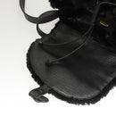 FENDI Backpack Leather Black Auth 117165-9