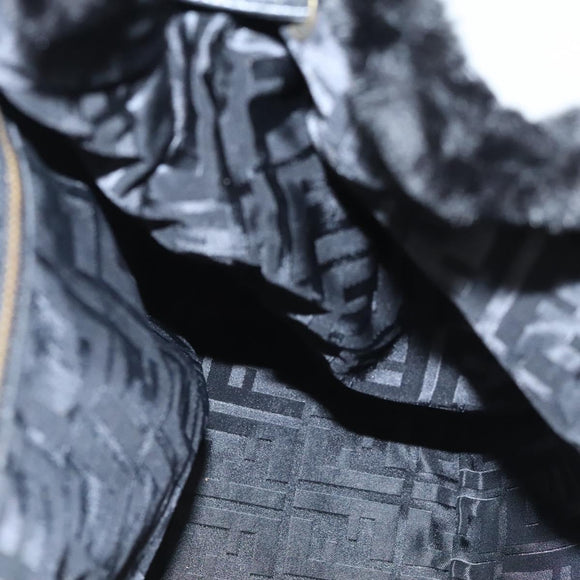 FENDI Backpack Leather Black Auth 117165