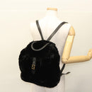 FENDI Backpack Leather Black Auth 117165-28