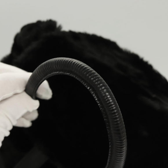 FENDI Backpack Leather Black Auth 117165