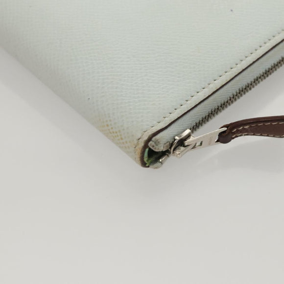 HERMES Steeple Azap Long Long Wallet Epsom Light Blue Auth 117188