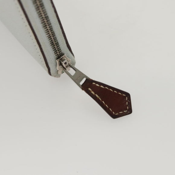 HERMES Steeple Azap Long Long Wallet Epsom Light Blue Auth 117188