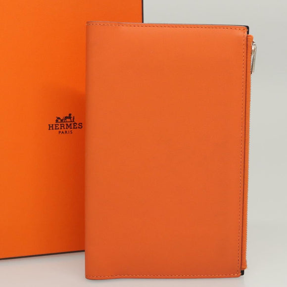 HERMES EA Zip PM Day Planner Cover Vaux Swift Orange Auth 117190M