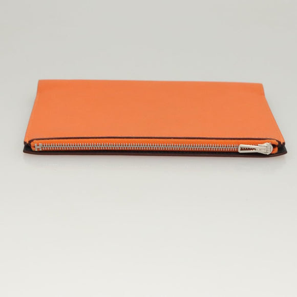 HERMES EA Zip PM Day Planner Cover Vaux Swift Orange Auth 117190AM
