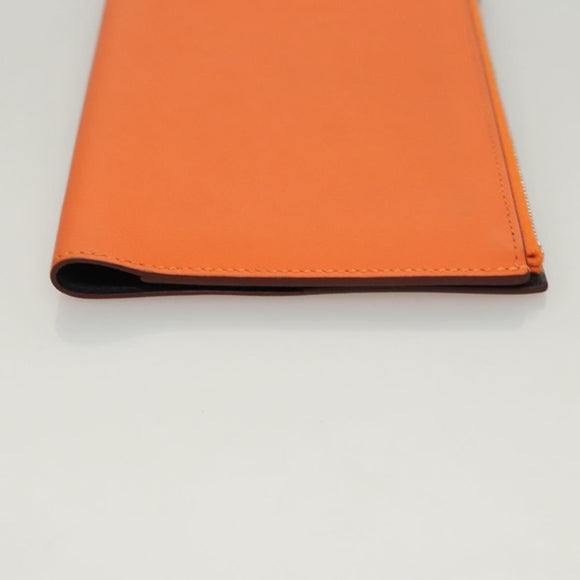 HERMES EA Zip PM Day Planner Cover Vaux Swift Orange Auth 117190AM