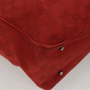 GUCCI GG Canvas Shoulder Bag Red 113017 Auth 117199-15