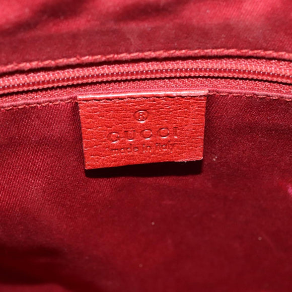 GUCCI GG Canvas Shoulder Bag Red 113017 Auth 117199