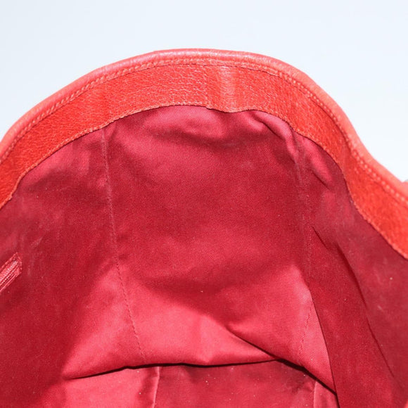 GUCCI GG Canvas Shoulder Bag Red 113017 Auth 117199