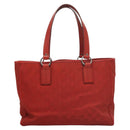 GUCCI GG Canvas Shoulder Bag Red 113017 Auth 117199-2