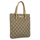 GUCCI GG Supreme Hand Bag PVC Leather Beige 114600 Auth 117203-1
