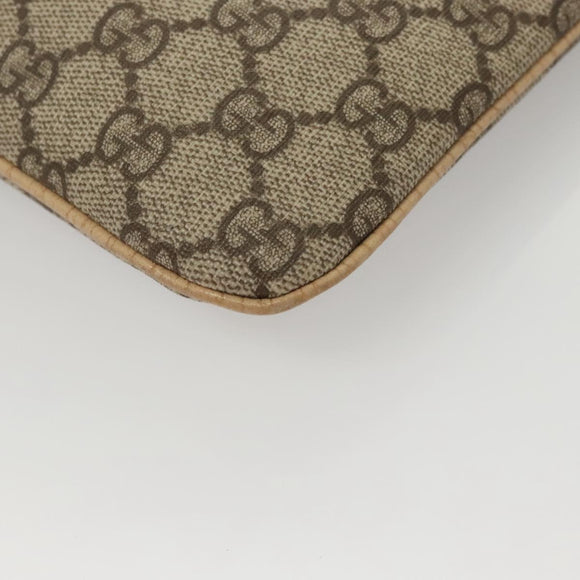 GUCCI GG Supreme Hand Bag PVC Leather Beige 114600 Auth 117203